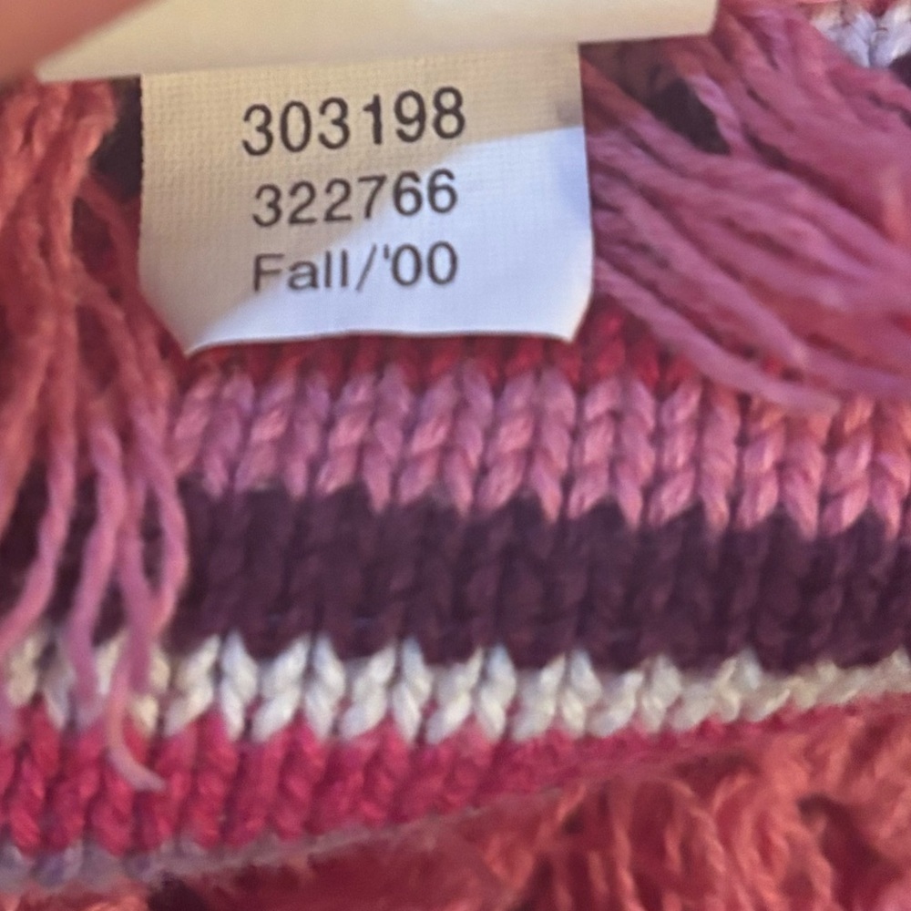 Vintage Kids Gap Fringe Colourful Striped Boho Western Sweater 12-18 Months - Picture 8 of 8